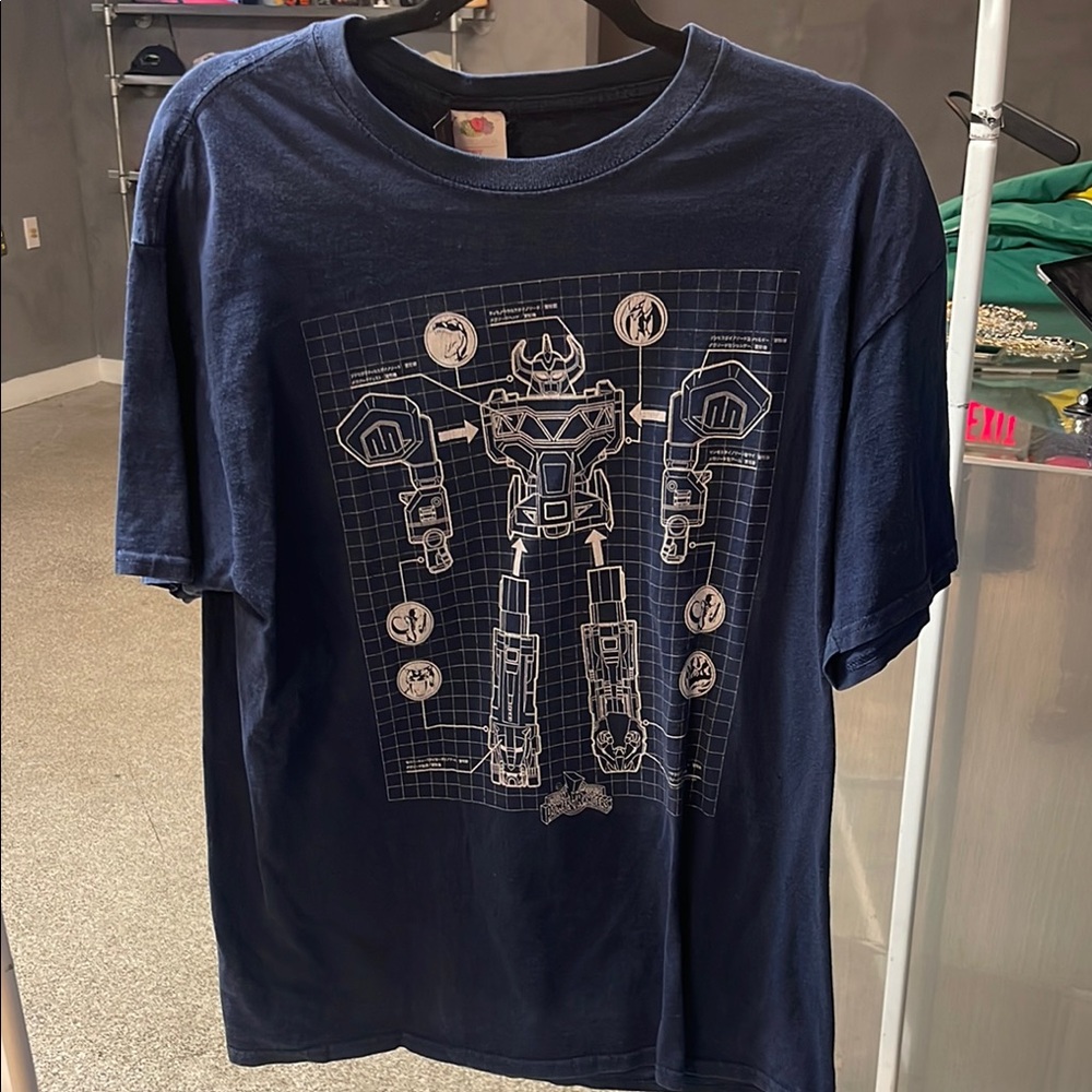 Men's Navy PowerRangers Graphic T-Shirt